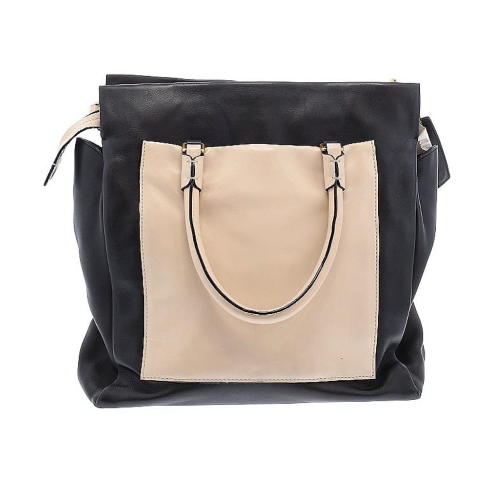 Marc Jacobs Black and Beige Leather Tote Bag - Picture 3 of 8